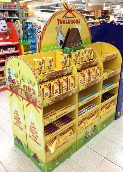 Display de cartró d'un fabricant