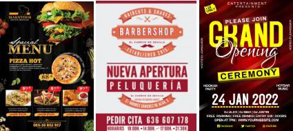 Exemples de flyers de comerços locals