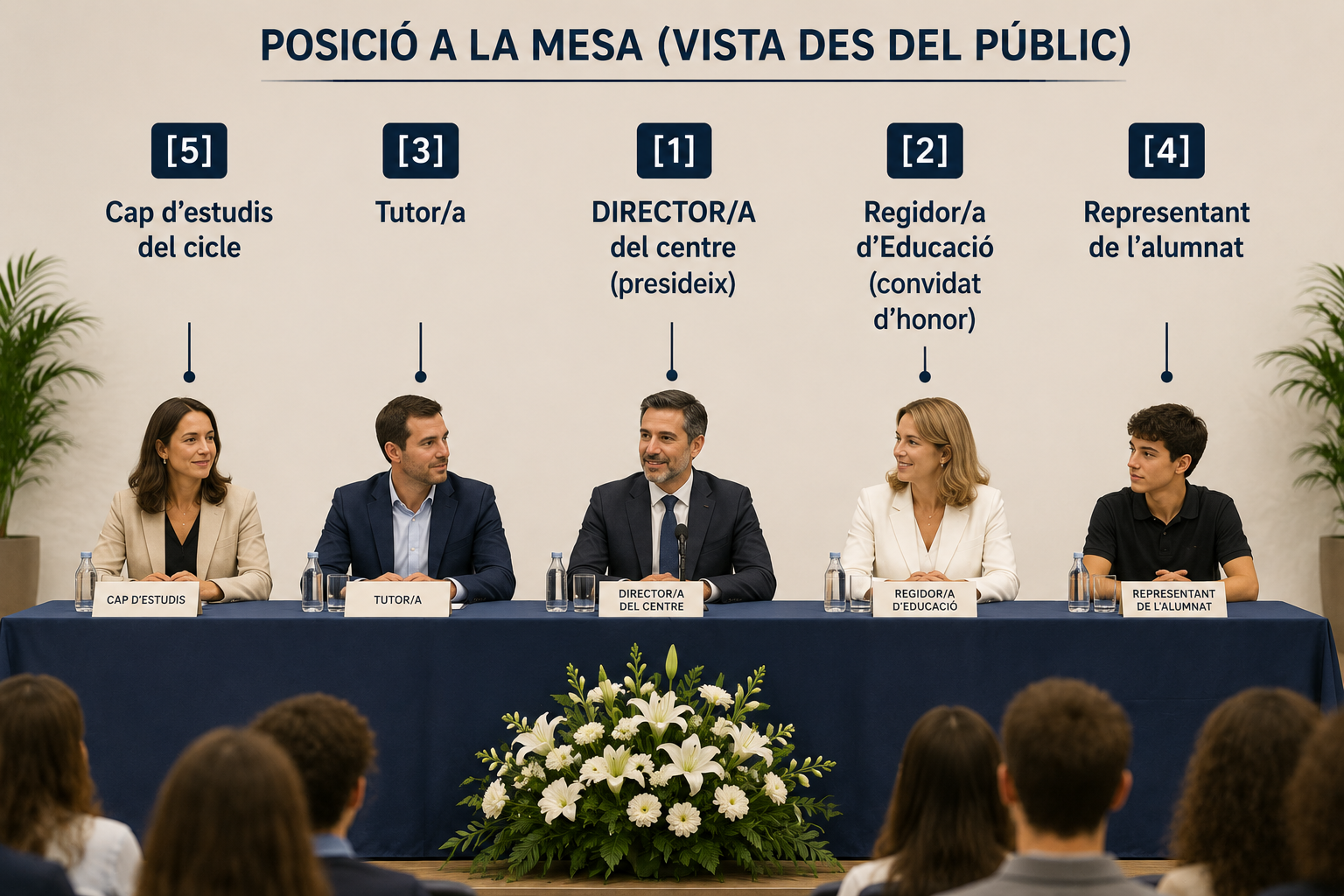 Posicions de la mesa presidencial